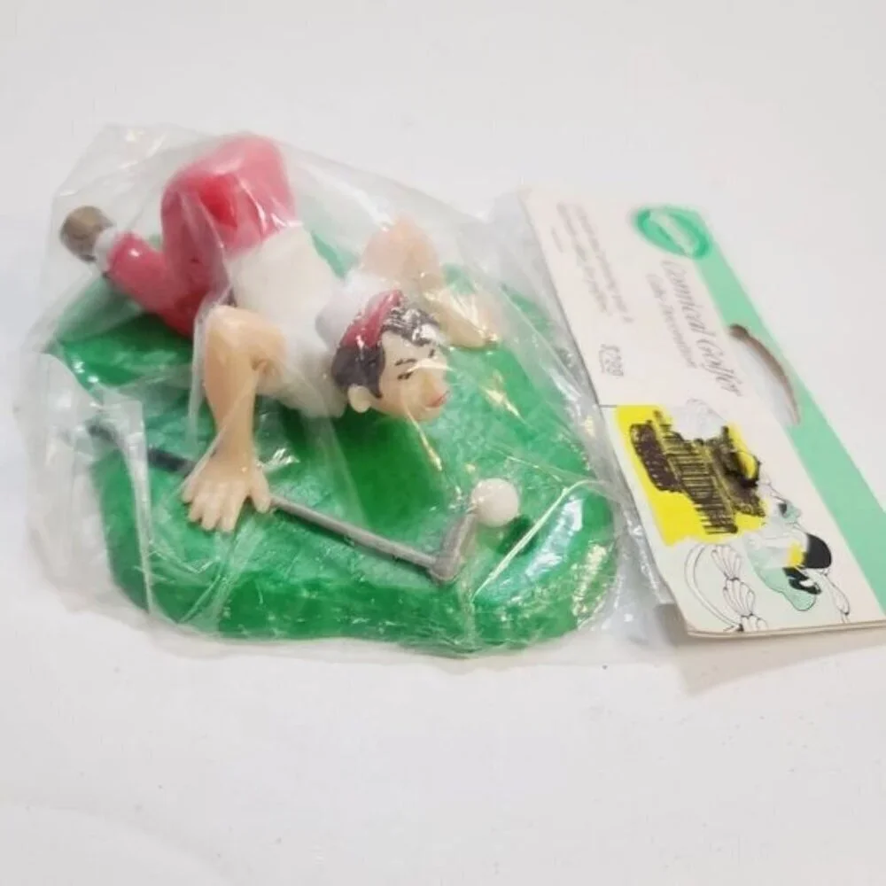 Vintage 1998 Wilton Comical Golfer Cake Topper Golf Lover Birthday